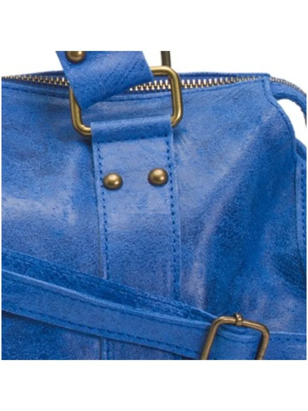 GAVE LUX Made In Italy Leather Large Brush Front Zip Top Satchel